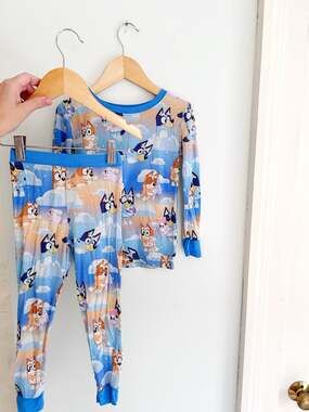 Little Sleepies x Bluey Sleepytime Bamboo Viscose Two-Piece Pajama Set